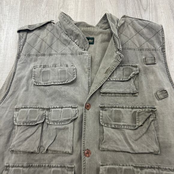 Vintage Gander Mountain Fishing Vest Men's 2XL XXL Green Outdoors Pockets Hiking - Picture 3 of 9